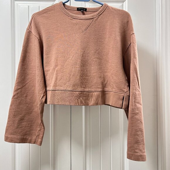 Dynamite Cropped Crew Neck Sweater Pink - Picture 1 of 4